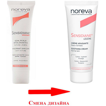 крем для обличчя з легкою текстурою noreva laboratoires sensidiane legere soothing cream normal skin фото