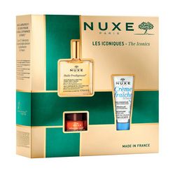 Набір для обличчя та тіла Nuxe Les Iconiques (cr/30 ml + l/balm/15 ml + oil/50 ml) фото