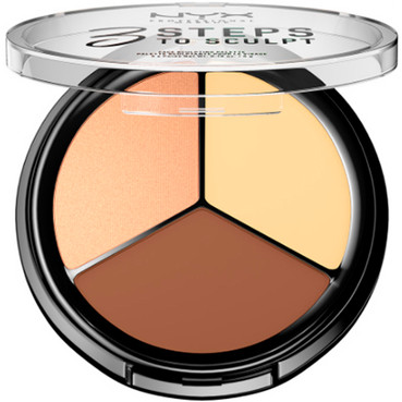 Палетка для контуринга NYX Professional Makeup 3 Steps To Sculpt Face Sculpting Palette фото