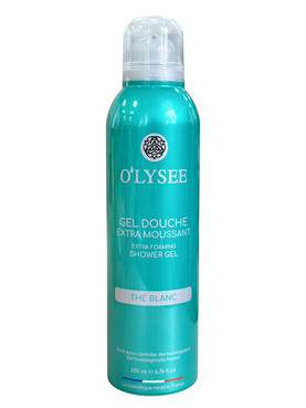 Очищуюча гель-піна для душу з ароматом білого чаю O'lysee Extra Foaming Shower Gel The Blanc фото