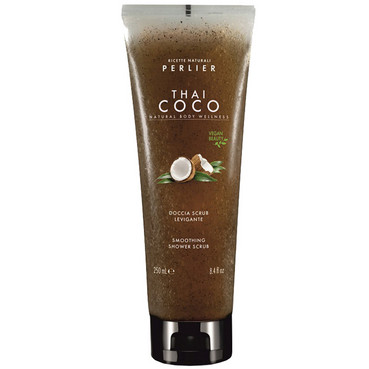 Розгладжувальний кокосовий скраб для душу Perlier Thai Coco Smoothing Shower Scrub фото