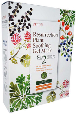 Фото Увлажняющая маска для лица для тусклой и уставшей кожи Petitfee Resurrection Plant Soothing Gel Mask
