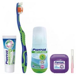 Набір для подорожей Pierrot Orthodontic Dental Kit Complete (tpst/75ml + tbrsh/1шт + m/wash/100ml + floss/30m + brsh/1шт) фото