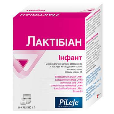 Дитячий пробіотик Лактібіан Інфант при запорах, здутті, коліках, захворюваннях шкіри (УЦІНКА) PiLeJe Lactibiane Enfant фото