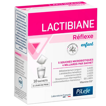 Детский пробиотик Лактибиан Рефлекс Инфант при запорах, вздутиях, коликах PiLeJe Lactibiane Réflexe Enfant фото