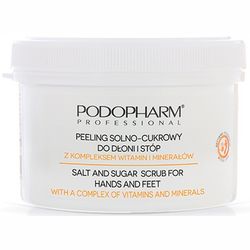 Сахарно-солевой пилинг для ладоней и стоп с витаминами и минералами Podopharm Professional Hand And Foot Scrub фото