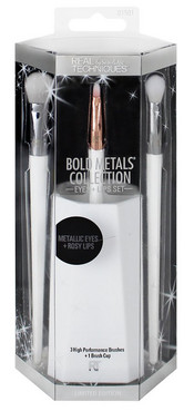 Фото Набор кистей для макияжа Real Techniques Bold Metals Collection Eyes+ Lips