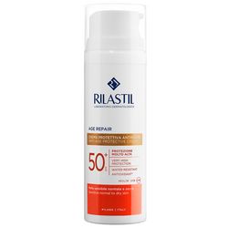 Антивіковий сонцезахисний крем для обличчя з SPF 50+ Rilastil Age Repair Anti-Age Protective Cream SPF50+ фото