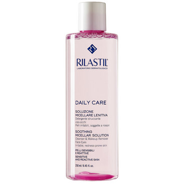 Очищуюча міцелярна вода для чутливої ​​шкіри обличчя та очей Rilastil Daily Care Soothing Micellar Solution фото
