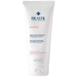Очищувальний крем для чутливої, реактивної шкіри схильної до алергії Rilastil Difesa emollient soothong сleansing face cream фото