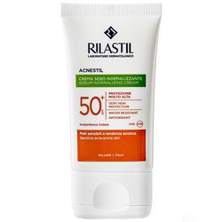 Сонцезахисний крем для шкіри схильної до акне з SPF 50+ Rilastil Sun System Acnestil Sebum-Normalizing Cream SPF 50+ фото