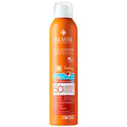 Солнцезащитный прозрачный спрей для детей с SPF 50+ Rilastil Sun System Baby Spray PPT SPF50+ фото
