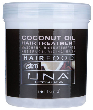 Маска для відновлення  структури волосся Rolland UNA Hair Food Coconut Oil фото