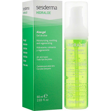 алое-гель для обличчя і тіла заспокійливий sesderma hidraloe facial and body aloe gel 100% фото