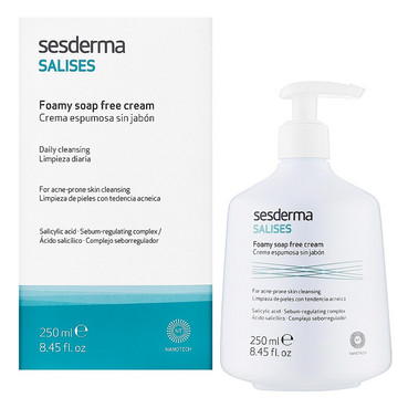 пенящийся крем для умывания кожи, склонной к акне sesderma salises foamy soap-free cream фото