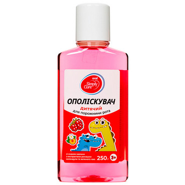 Ополіскувач для ротової порожнини зі смаком малини, дитячий Simply Care фото