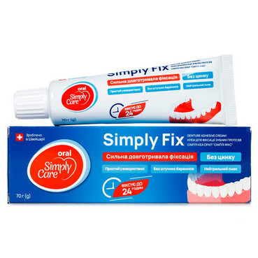 Крем для фіксації зубних протезів Simply Care Oral Simply Fix