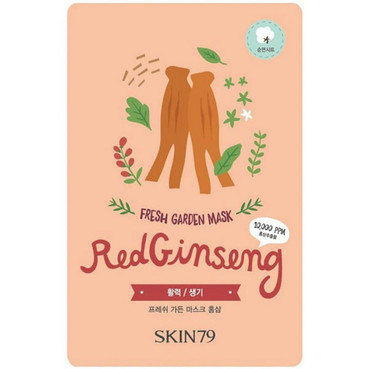 Тканинна маска для обличчя з екстрактом червоного женьшеню  фото