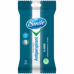 Вологі серветки для чоловіків Smile Antibacterial фото