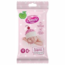 Вологі серветки для новонароджених Smile Baby фото