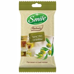 Вологі серветки з маслом оливи Smile Herbalis фото