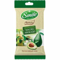 Вологі серветки з маслом авокадо Smile Herbalis фото