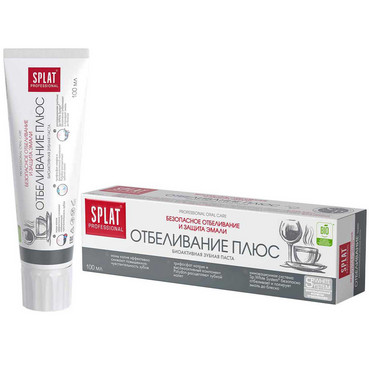 Фото Лечебно-профилактическая зубная паста Отбеливание плюс Splat Professional Oral Care White plus