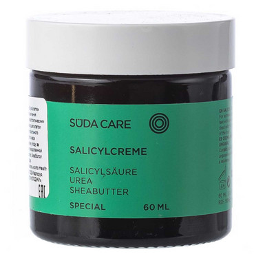 Саліциловий розм'якшуючий крем для шкіри стоп Suda Care Saticylcreme фото