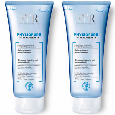 Набір Фізіопюр гелів очищувальних для обличчя SVR Physiopure Cleansing Foaming Gel (2*200ml) фото