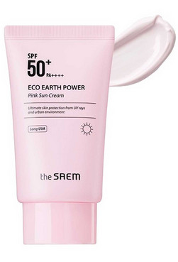 Рожевий сонцезахисний крем SPF50 + PA ++++  фото
