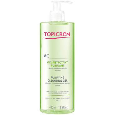 Очищуючий себорегулюючий гель Topicrem AC Gel Nettoyant Purifiant фото