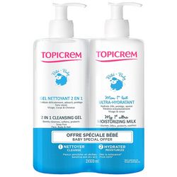 Дитячий набір Topicrem Baby Set (b/milk/500ml + gel/500ml) фото