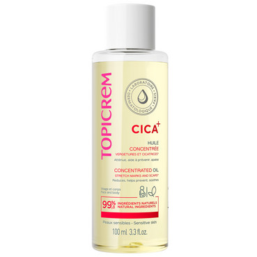 Концентрована олійка від розтяжок та шрамів Topicrem CICA+ Stretch Marks and Scars Concentrated Oil фото