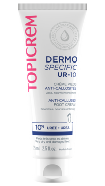 Крем для ніг від натоптишів та мозолів Topicrem Dermo Specific UR-10 Foot Cream фото