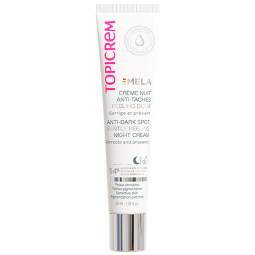 Нічний делікатний крем-пілінг проти пігментних плям Topicrem Mela Anti-Dark Spot Gentle Peeling Night Cream фото
