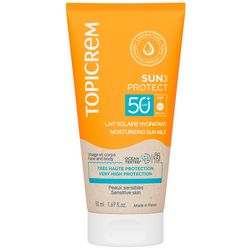 Зволожувальне сонцезахисне молочко SPF 50+ Topicrem Sun Protect Moisturuzung Sun Milk  SPF 50+ фото