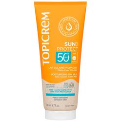 Увлажняющее солнцезащитное молочко SPF 50+ Topicrem Sun Protect Moisturuzung Sun Milk  SPF 50+ фото