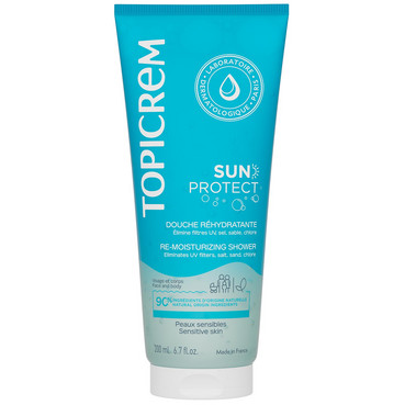 Зволожувальний гель для душу після засмаги Topicrem Sun Protect Re-Moisturizing Shower фото