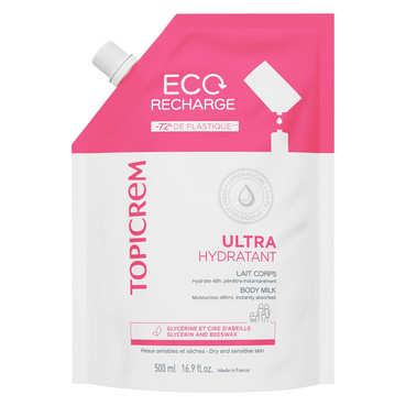 Ультразволожуюча емульсія для тіла (змінний блок) Topicrem Ultra Hydratant Body Milk фото
