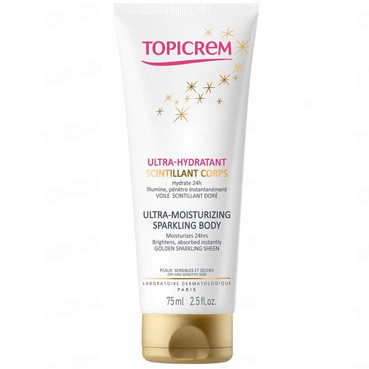 Ультраувлажняющий крем с эффектом мерцания Topicrem Ultra Hydratant Sparkling Body фото