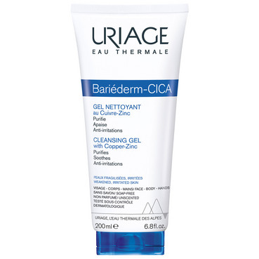 Бар'єдерм-цика очищуючий гель з міддю і цинком Uriage Bariederm-CICA Cleansing Gel фото