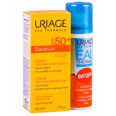 Косметичний набір Бар'єсан Uriage Bariesun Set (cream/50ml + thermal/water/50ml) фото