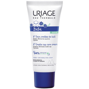 Bebe 1-й регулюючий крем від молочних кірочок Uriage BEBE Cradle Cap Care Cream фото