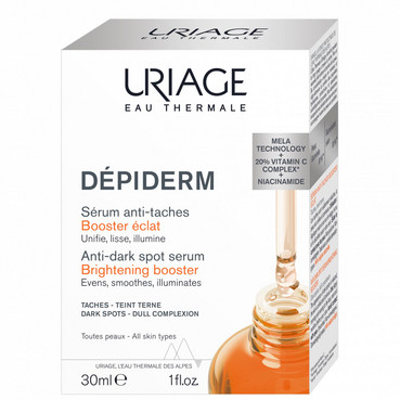 депідерм депігментуюча освітлююча сироватка uriage depiderm anti-dark spot serum brightening booster фото