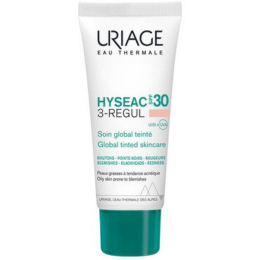 Ісеак 3-Regul тональний універсальний догляд SPF30 Uriage Hyseac 3-Regul Global Tinted Skincare SPF 30 фото