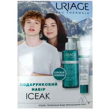 Подарунковий набір ІСЕАК для проблемної шкіри Uriage Hyseac Kit (oil/100ml + ser/40ml + cr/15ml) фото