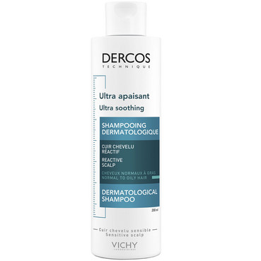 Успокаивающий шампунь для нормальных и жирных волос Vichy Dercos Ultra Soothing Normal To Oil Hair Shampoo фото