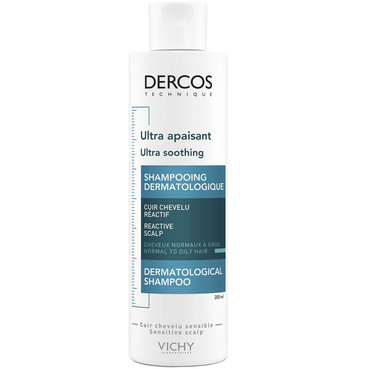 Заспокійливий шампунь для нормального і жирного волосся Vichy Dercos Ultra Soothing Normal To Oil Hair Shampoo фото