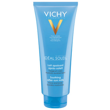 Молочко після засмаги із заспокійливим і тривалим зволожуючим ефектом для обличчя і тіла Vichy Ideal Soleil Soothing After-Sun Milk фото