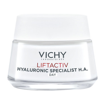 Денний розгладжувальний крем з гіалуроновою кислотою для корекції зморшок, для нормальної та комбінованої шкіри обличчя Vichy Liftactiv Hyaluronic Specialist H.A. фото